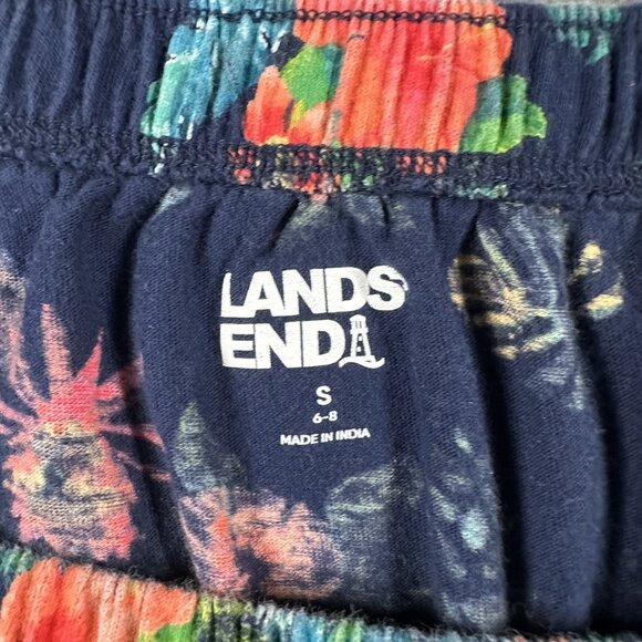 Lands End Dress Womens Small 6-8 Floral Short Sleeve Ruffle Pocket Summer Casual - Picture 6 of 9